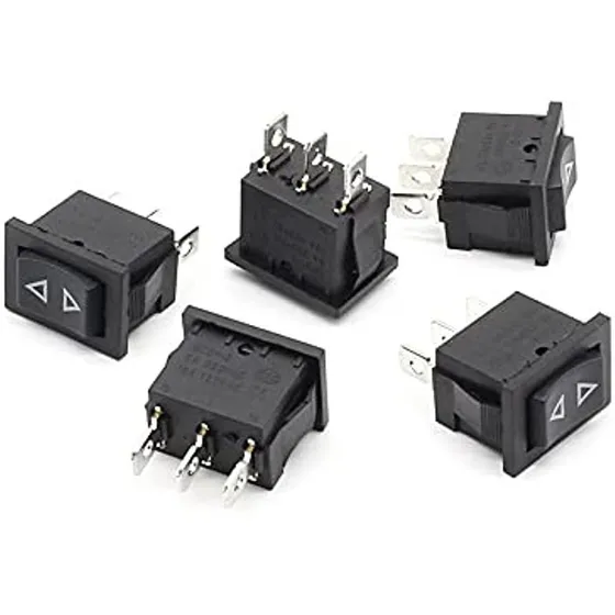 5 Pz. Mini Interruptor Basculante De 3 Pines Momentáneo
