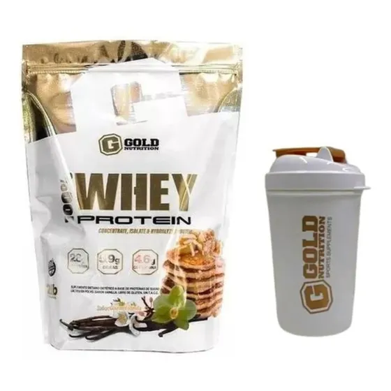 100% Whey Protein X 2lbs + Shaker V/sabores - Gold Nutrition