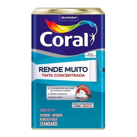 Tinta latex Coral rende muito 18L Camurca