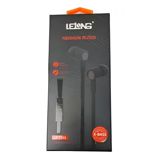 Fone De Ouvido Sem Ruído Lelong Le-0201 Cor Preto