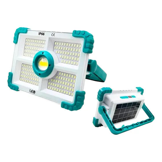 Linterna Reflector Luz Led Portatil Panel Solar 100w 188led