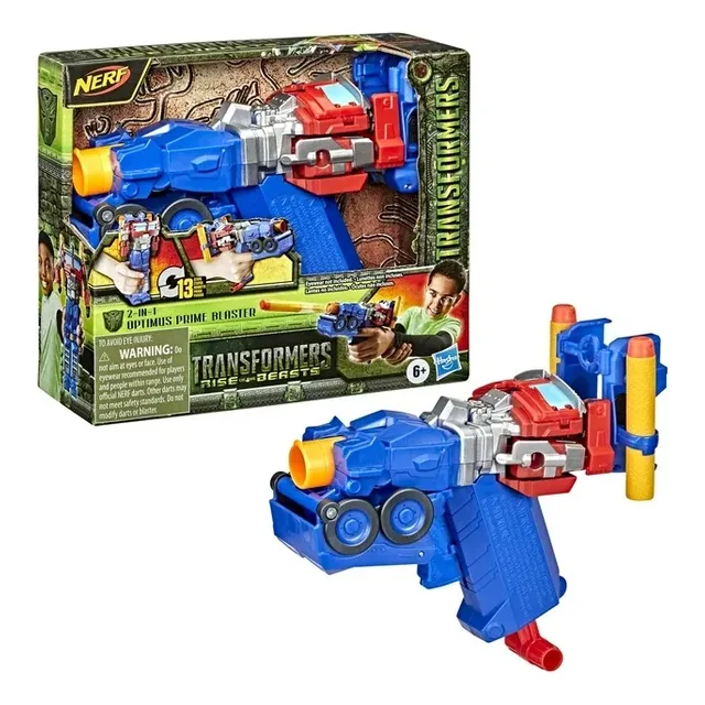 Nerf Pistola Transformers 2 En 1 Optimus Prime Blaster