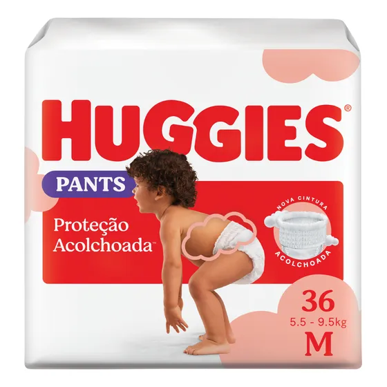 Fraldas descartáveis roupinha Supreme Care tamanho M pacote com 36 unidades de 5.5 a 9.5kg Huggies