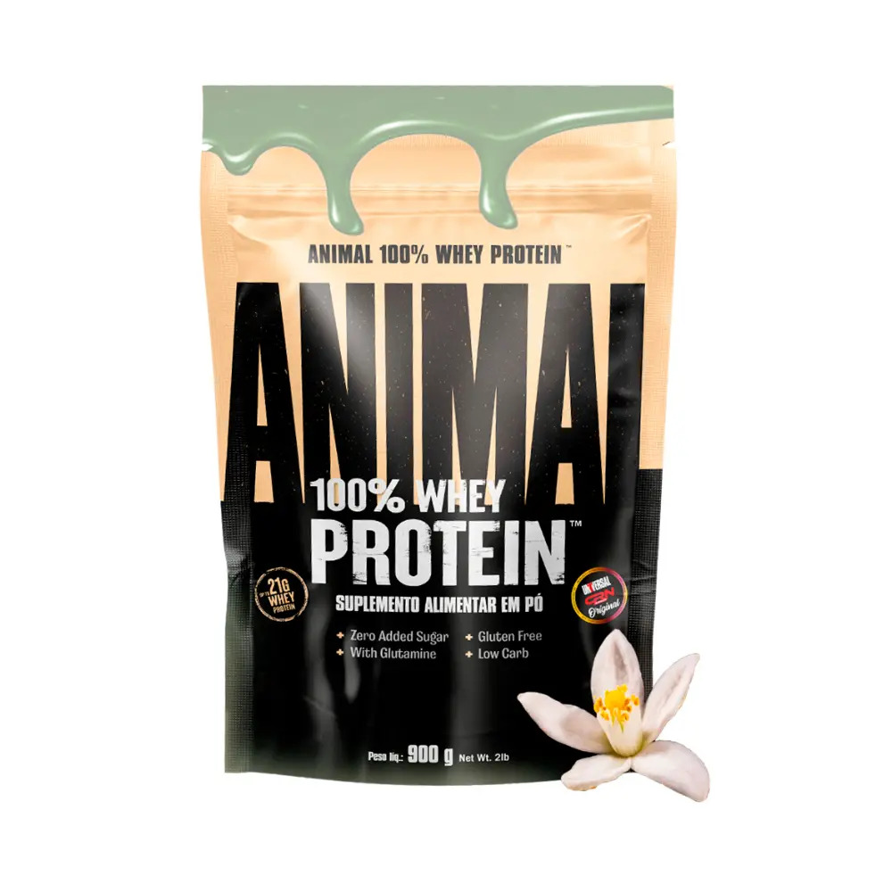 Suplemento 100% Whey Protein Animal Refil Sorvete De Pistache C/ Flor De Laranja 900g Universal Nutrition