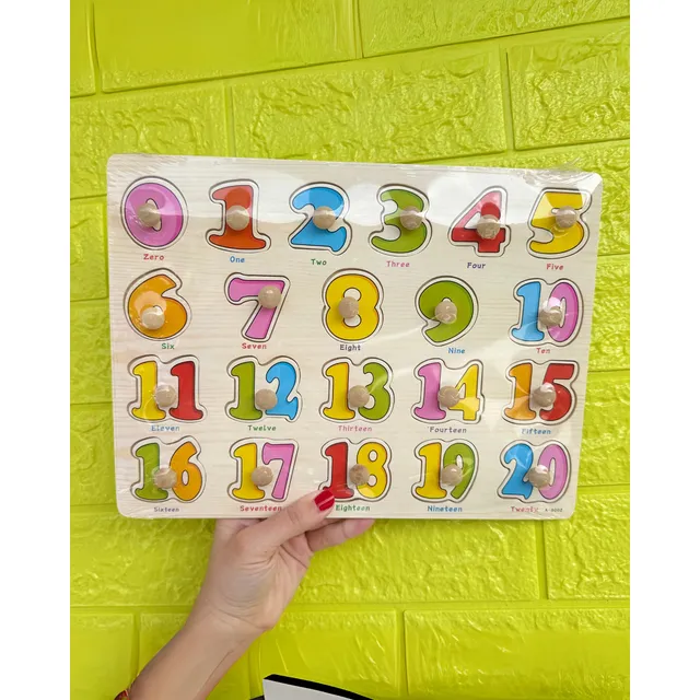 Juego Didáctico Madera Números E Ingles Para Niños Caracas