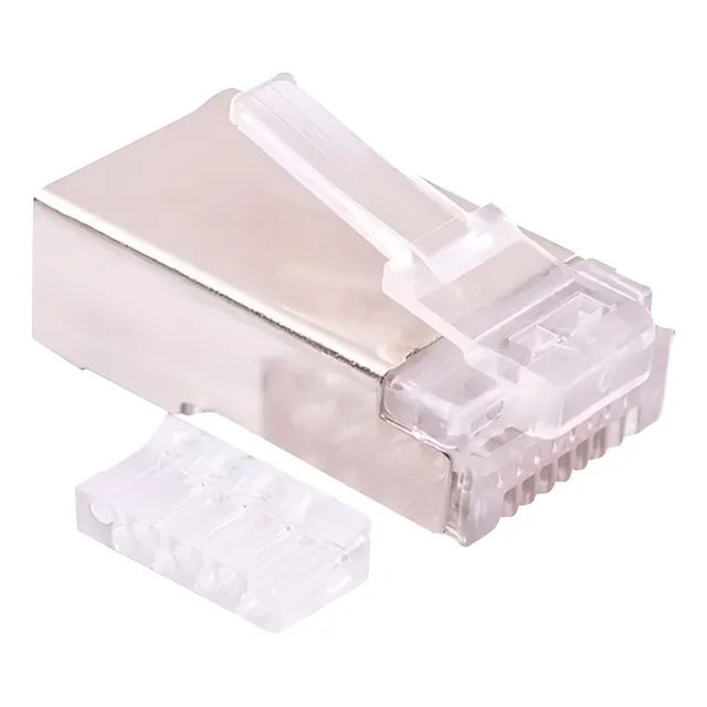 Conector Rj45 Cat6 Ftp, Metalico 10 Uni. 2 Piezas. Fac/bole