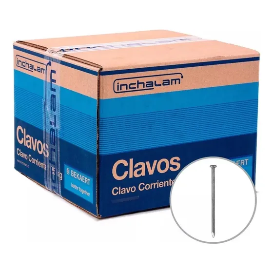 Caja 25 Kg - Clavo Corriente 4  Pulgadas  - Clavo 4  4.19 Mm 10.16 Cm