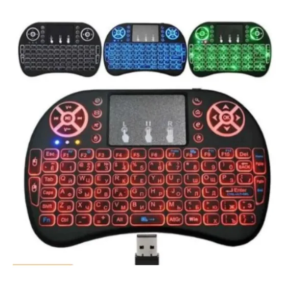 Mini Teclado Touchpad Con Luz Led Para Tv Box Y Laptop
