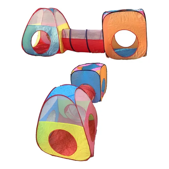 Carpa Infantil Multicolor Tunel Juego Plegable Bolsa Peque