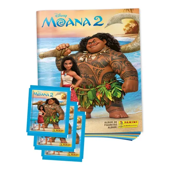 Álbum + Figuritas Moana 2 X10 Sobres Cerrados Panini 2025