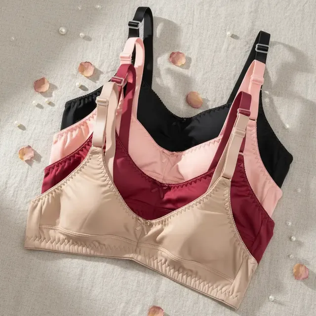 Kit 3 Sutiã Sem Bojo Lycra E Com Forro De Algodão Promoção