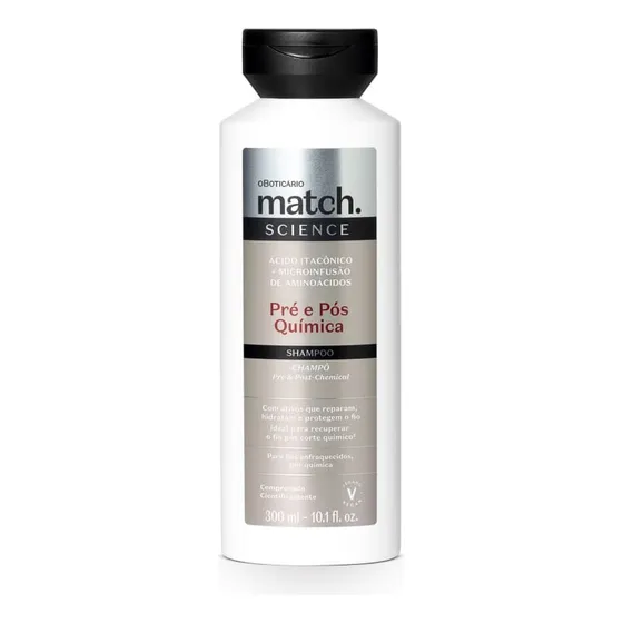 Shampoo Pós Quimica 250ml Sos Cauterização Match O Boticário