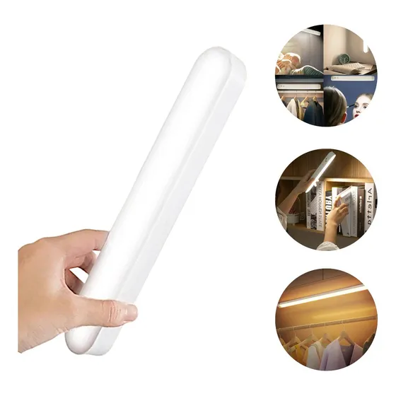 Luminária Barra Led Luz 3 Modos C/ Base Imã E Dupla Face