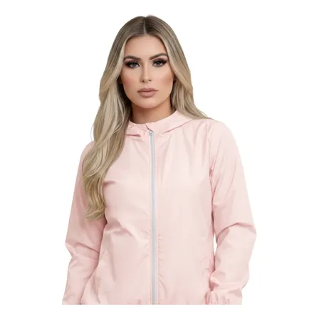 Jaqueta Feminina Izing Corta Vento Tendencia 2026 Fit Aspen Rosa-claro Gg Lisa