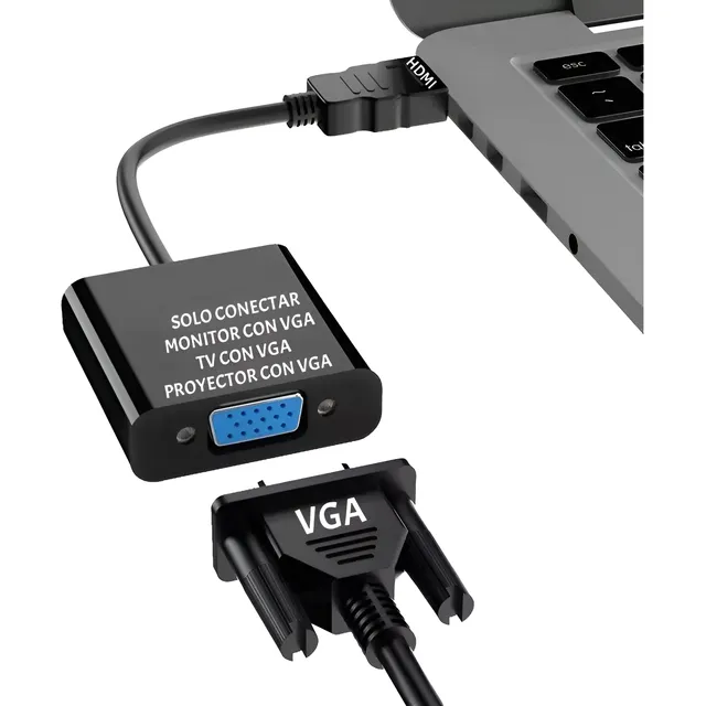 Adaptador Convertidor Cable Hdmi A Vga 1080p Garantía 1 Año.
