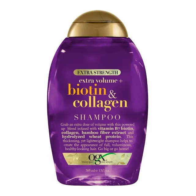 Ogx Shampoo Volumen Y Fuerza De Biotina Y Colageno 385ml