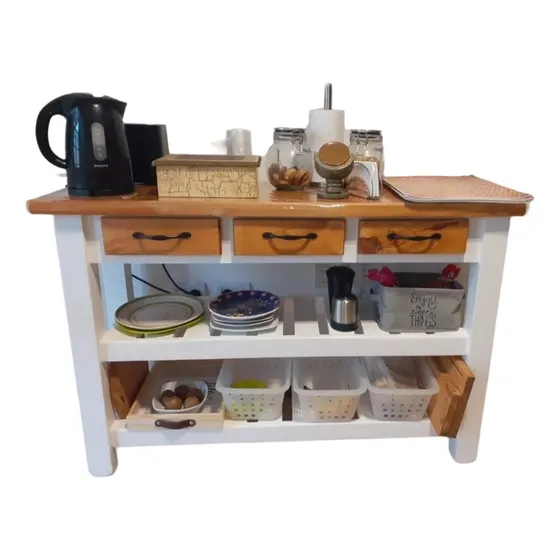 Mesa De Arrime Quesera Desayunador Pintad. Roble Cedro Algar