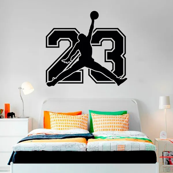 Vinilo Decorativo Para Pared - Basquet - Jordan 23