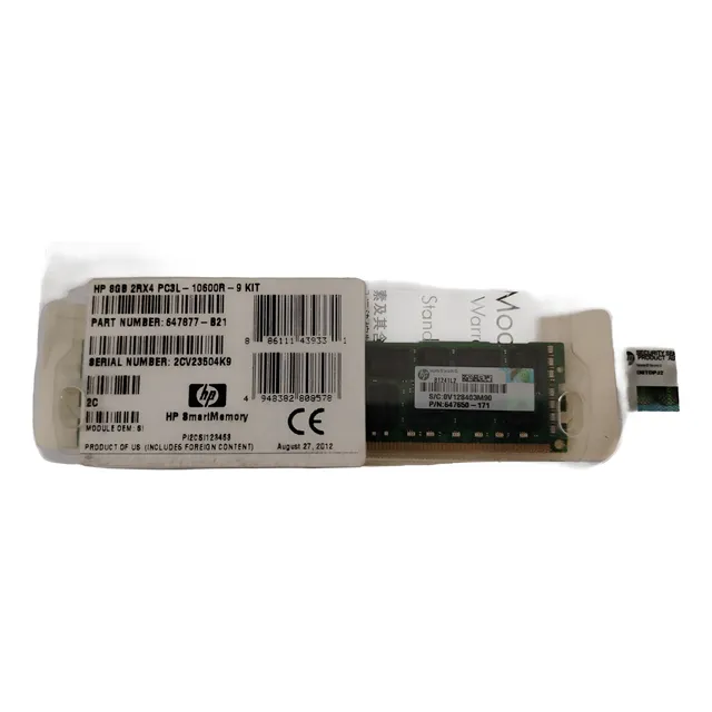 Memoria Hp 8gb - Dual Rank X4 Pc3l-10600r (ddr3-1333)
