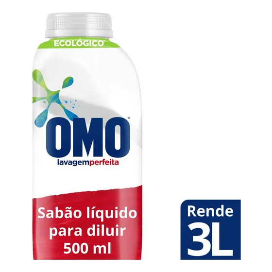 Sabão Liquido Concentrado Omo Lavagem Perfeita Para Diluir 500ml