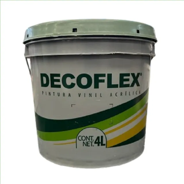 Pintura Vinílica Decoflex Interior Exterior 4lts Acabado Mate Color Flamingo