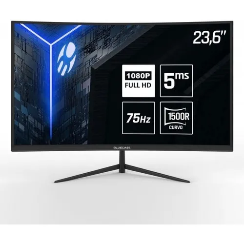 Monitor Gamer Bluecase BM24FFH1GC-W LED Full HD 23.6" Curvo 75Hz, Preto