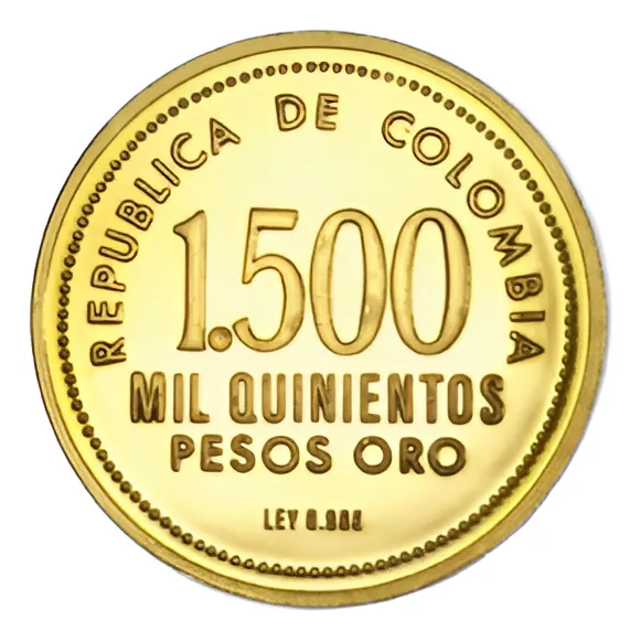Moneda Conmemorativa Oro 1.500 Pesos Oro Cincuentario