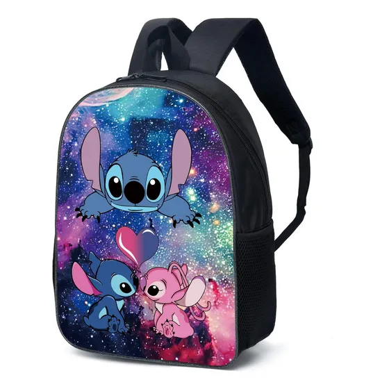 Bolso Morral Con Estampado 3d De Stitch Mochila Escolar