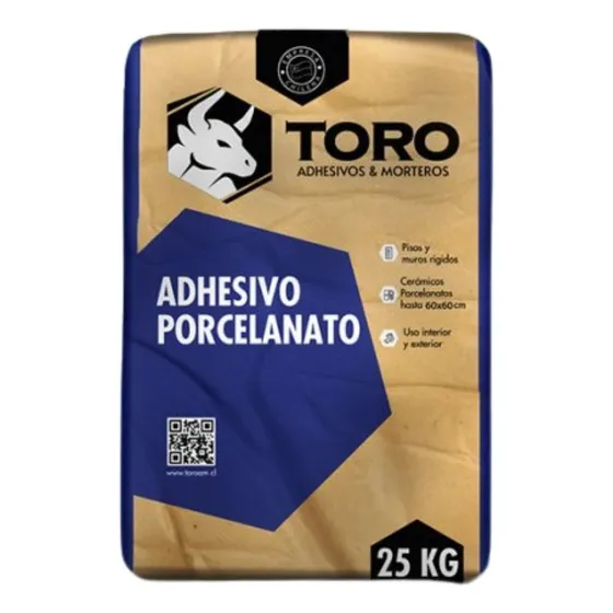 Adhesivo Porcelanato Doble Accion Toro 25kg