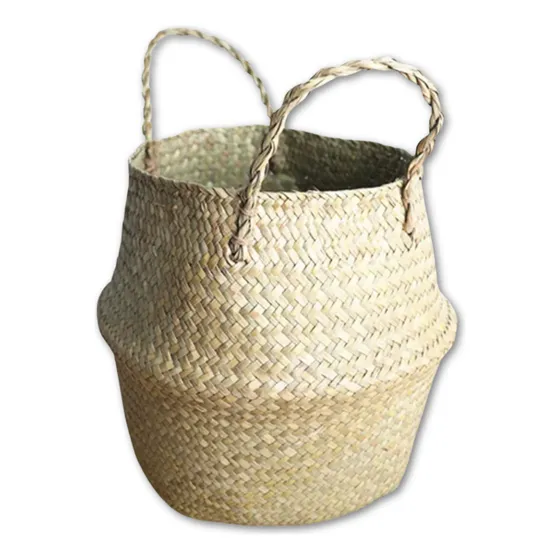Cesto O Maceta Multiuso Tipo Mimbre Deco Fibra Natural