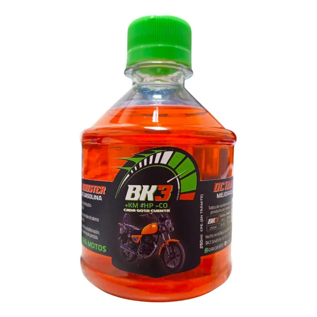 Bk3 Octane Booster Elevador Octanaje Para Moto 4t 250ml