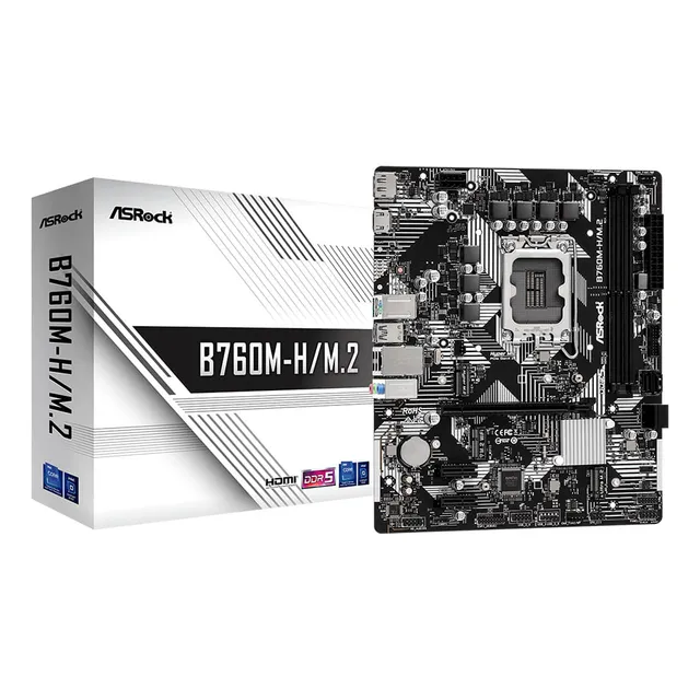 Placa Madre Asrock B760m-h M.2, Lga1700. Ddr5, Matx