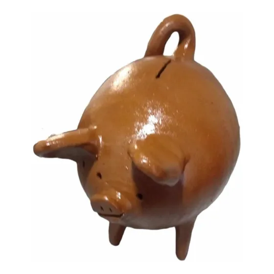 Alcancia Chanchito De Greda 30cm X30