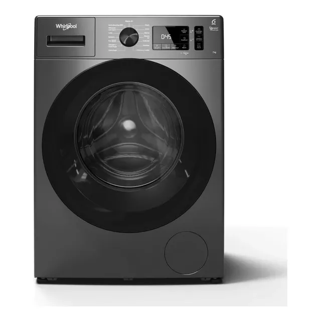 Lavarropas Whirlpool Carga Frontal 7 Kg 1200rpm Inverter Wnq70as Gris