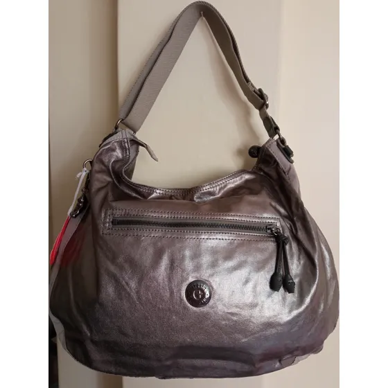 Cartera Bolso Marca Kipling Original En Color Metalizado 
