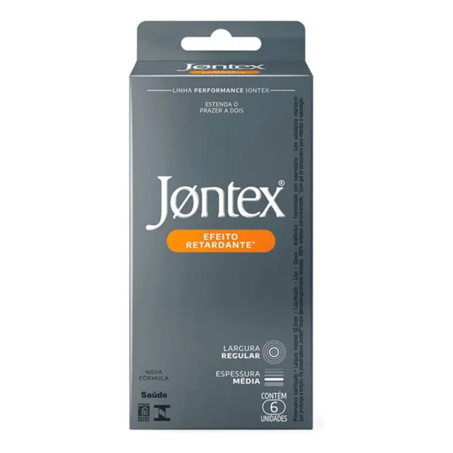 Jontex Preservativo Efeito Retardante  Com 6 Unidades