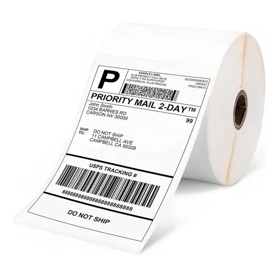 Rollo Etiquetas Térmicas Adhesivo 100*150mm 500 Papel Color Blanco | Cuotas sin interés