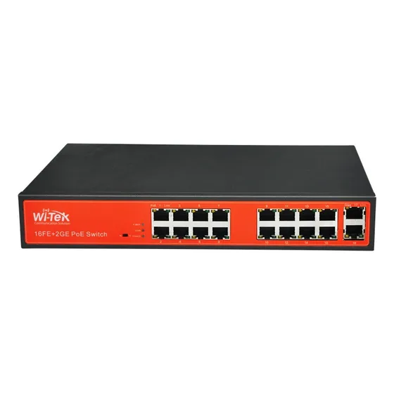 Switch 16 Puertos / Poe / De Largo Alcance, Hasta 250m