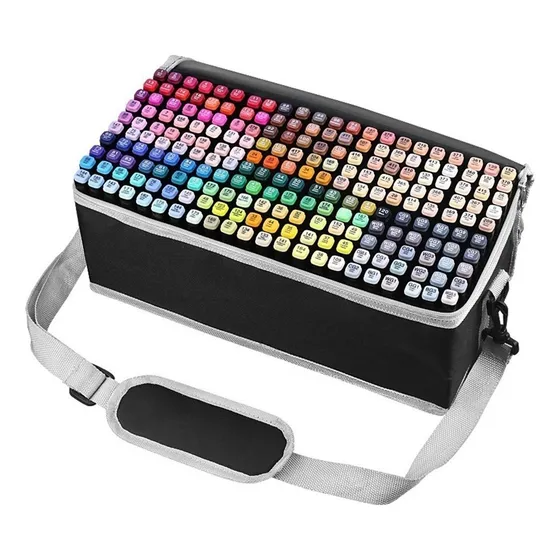 Marcadores 204 Lápices Colores Tipo Touch Doble Punta +bolso