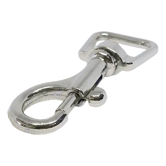 Mosquetón Cáncamo Pechera Mascota 16mm Níquel Pack 6 Unid