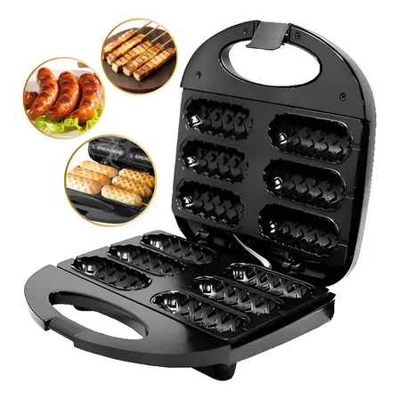 Maquina De Crepe Crepeira Crepera Hotdog Linguiça Queijo 110 127v Preto