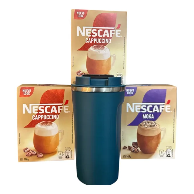 Nescafé Instan Mixes Sabores Sobre Stick + Vaso Termico  Dig