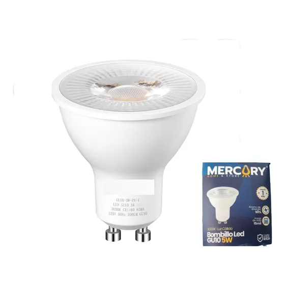 Bombillo Dicroico Led Gu10 5w Luz Calida 3000k