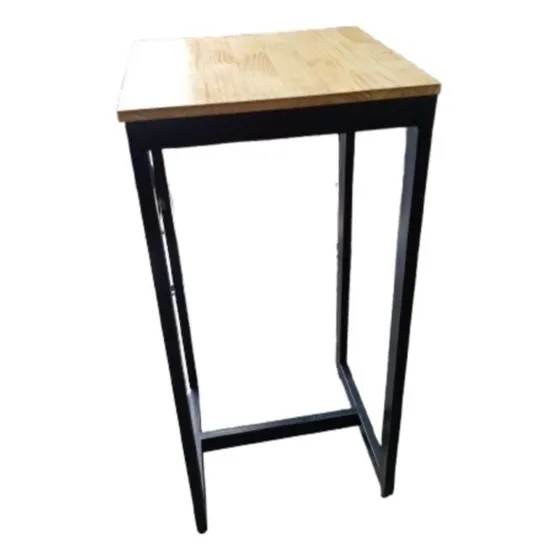 Set Mesa De Barra Madera Pino/ Acero (por Encargo)+ 2 Sillas