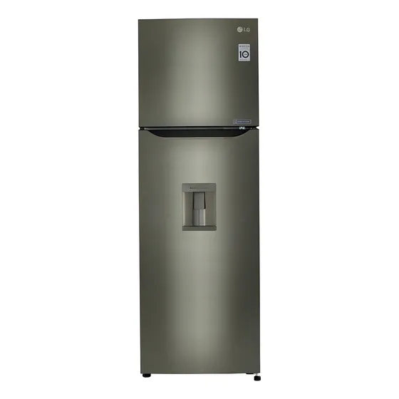 Heladera con freezer inverter LG GT29WPPX color platinum silver con capacidad de 250L