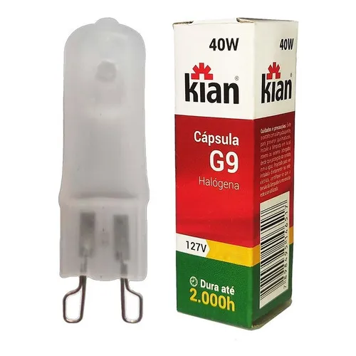 Lampada Halogena Halopin 40w 127v Fosca G9 Flc Kit 5 Pçs