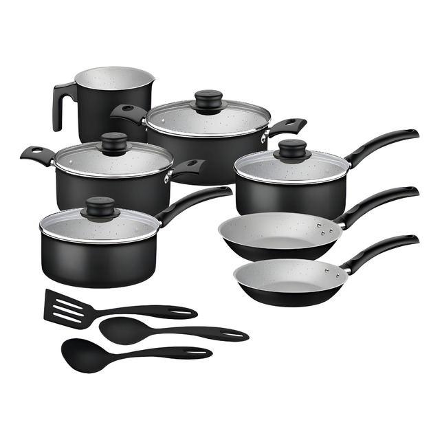 Jogo De Panelas Tramontina Turim Em Alumínio Com Revestimento Interno E Externo Em Antiade...