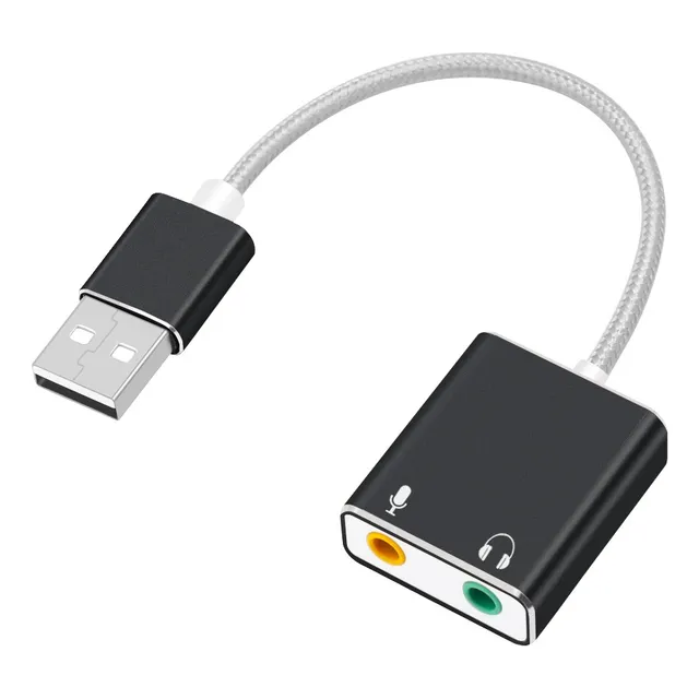 Tarjeta De Sonido Externa 7.1 Tipo Usb Audifono Y Microfono