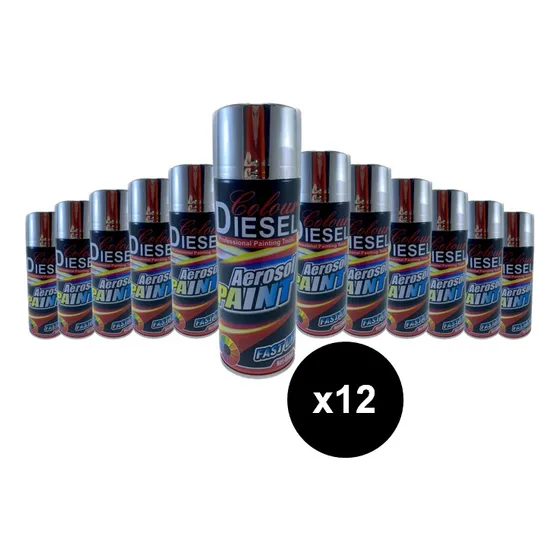 Pintura Spray Cromo - Caja 12 Unidades