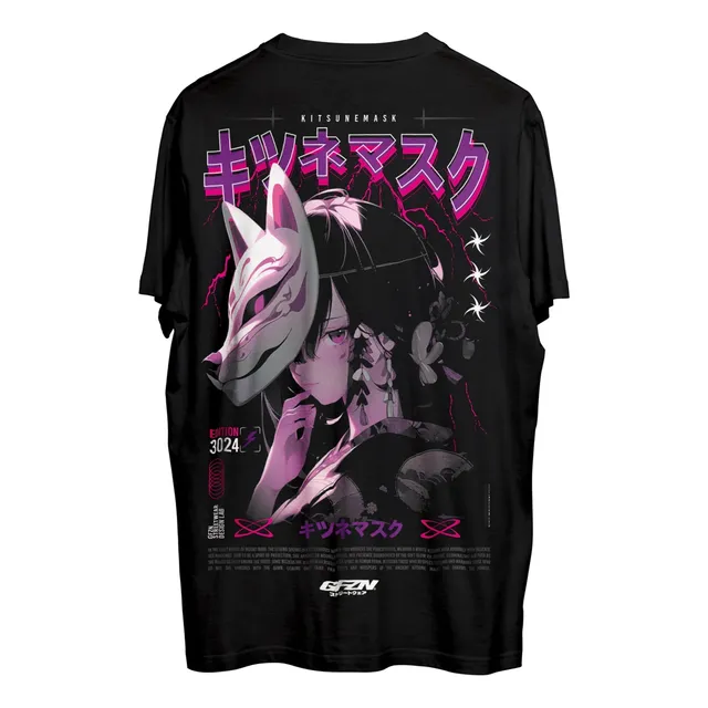 Remera Kitsune 3 Estilo Japanese Anime Alternative Grafizona
